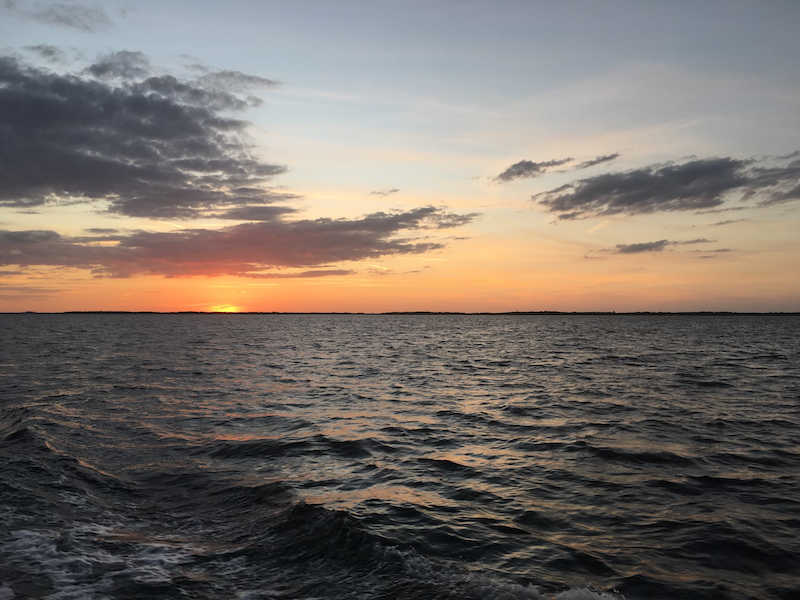 Mark's Mobile Crew Ocean View During A Sunset Cruise Boat Charter Trip